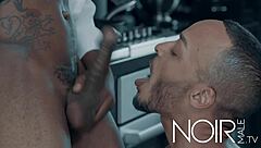 I give chef blowjob before anal with monster cock