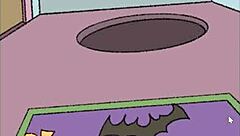 hey, check out this halloween cartoon in a strange house.