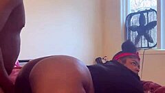 Ebony Bbw Pounding Huge Bbc Cumshot On Fat Ass