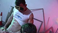 Double penetration action with a tight blonde babe