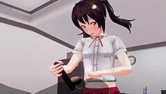 sister teases anal with edging handjob in uncensored anime