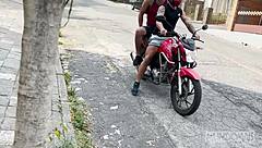 i rode the bike and my friend's big cock