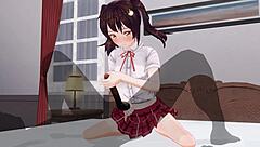 sister teases anal with edging handjob in uncensored anime