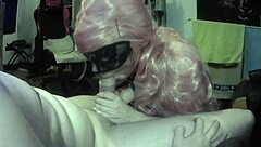 obedient stepdaughter deepthroats and swallows stepdaddy's cum