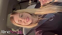 Blonde thought she'd pick flowers, but got drilled hard instead. He pounded her tight hole and finished with a creamy splash!