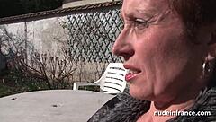 amateur french mature in lingerie bent over for hard doggystyle and facial