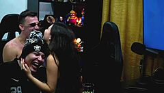 ruan and everton interview natasha steffens in barraco podcast with sheer red outfit