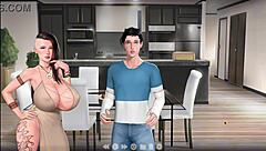 Naughty Aunt Rubs Giant Tits On My Dick