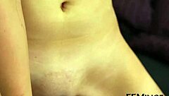 18 year old blonde gets fucked by dildo hard!