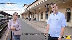 Greedy Old Man Watches Girlfriend Have Sex With Stranger For Cash In Hunt4k