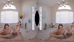 Redhead MILF with big ass and tits gives blowjob, bent over for creampie POV.