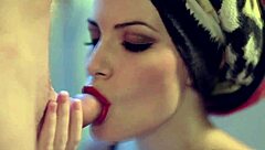 Memorable beautiful blowjob with handjob and swallow leads to intense cumshot