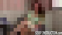 Redhead MILF with big ass and tits gives blowjob, bent over for creampie POV.