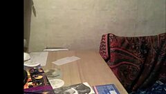 Redhead MILF with big ass and tits gives blowjob, bent over for creampie POV.