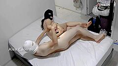 Redhead MILF with big ass and tits gives blowjob, bent over for creampie POV.