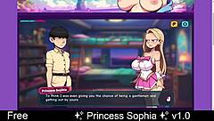 A cartoon adult film with Princess Sophia in a dating simulation game