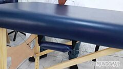 Redhead MILF with big ass and tits gives blowjob, bent over for creampie POV.