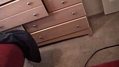 Redhead MILF with big ass and tits gives blowjob, bent over for creampie POV.