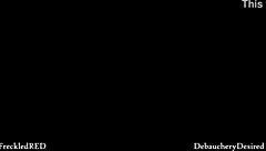 Redhead MILF with big ass and tits gives blowjob, bent over for creampie POV.