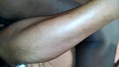 Hairy ebony pussy lesbians play while a BBW squirts