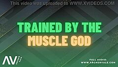 Gay audio story of body worship with a muscular Master
