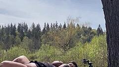Remi, a hot and chubby BBW, enjoys a big black cock in this scene which also features cunilingus and a couple having sex on a rock