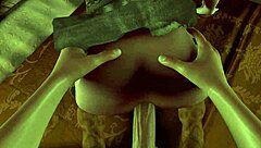The Witcher: Ciri's seduction in a 3D SFM animation