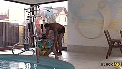 Big black cock penetrates young Czech girl in hotel room