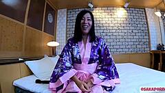 Japanese milf gets wild in open-air with deepthroat action