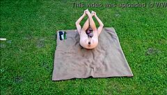 Skinny gay gets dominated at outdoor party with enema