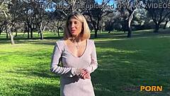 outdoor fun with valeria before deep drilling action