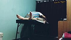 The massage leads to a blowjob with a happy ending.