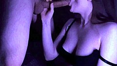Young wife gives great blow job and hand job to her friend’s big dick