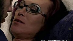 Beautiful teacher has hard transsexual cock in her ass