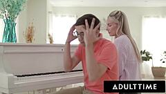 Adult Time: Nerdy Teen Jizzes on Milf Teacher's Titties?