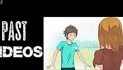 Steve spies on Alex's bare pussy in Minecraft parody