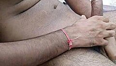 Hot Indian gay goes wild in public with big dick