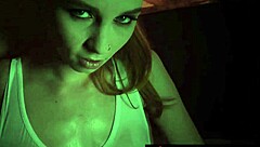 Ava Parker petite redhead teen in sensual wet t-shirt contest with her lover