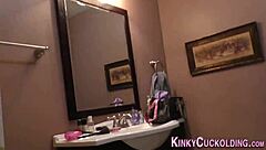 Cuckold's Mouth Filled With Cum In Humiliating Threesome?