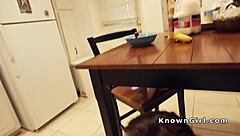 Young amateur gets caught while giving blowjob to ex girlfriend's boyfriend