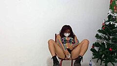 she asked me to record her orgasm with christmas dildo