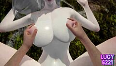 Japanese ninja Cosplay sex scenes with 3D cartoon style and creampie