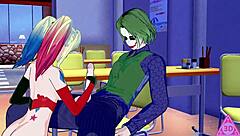 Horny Harley Quinn gets a big cock in her ass