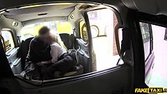 busty blonde estate agent chick gets fucked in a cab