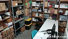 ebony teen gets caught stealing in shop, 'oh no, the police!'