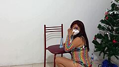 she asked me to record her orgasm with christmas dildo