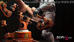 Busty Blonde Has Extreme Sex with Android in Sci-Fi Lab