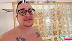 Fresh innocent teen sucks two big cocks at once in wild deepthroat action