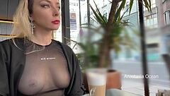 wanna see my tits flashing through cafe glass?
