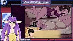 Avatar Hentai: Brunette Takes Big Tits Action!